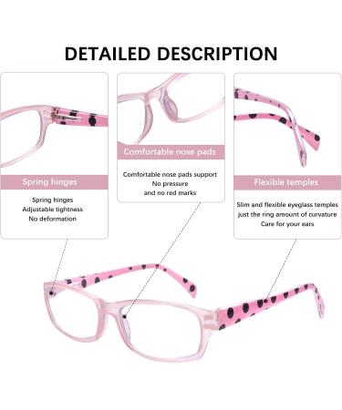 5 Pack Women's Blue Light Blocking Reading Glasses - Anti UV Multicolor 1.25x - Clear Vision & Comfort - Buy Online on GoSupps.com