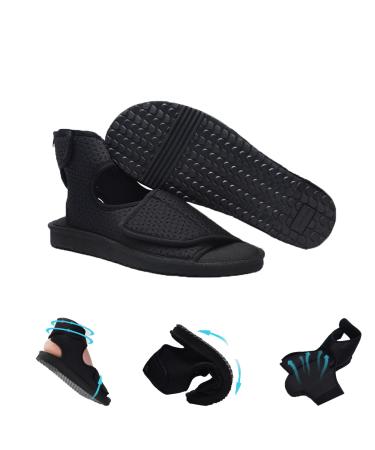 Unisex Open Toe Diabetic Shoes Adjustable Arthritis Edema Slippers Medical Open Toe Cast Shoes for Diabetic Edema Plantar Fasciitis Bunions Arthritis Swollen Feet Indoor Outdoor Black Black 11