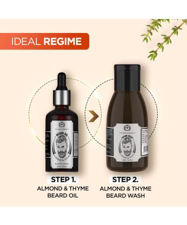 The Man Company Bart l for Men | Bio Vegan Beard Oil (30 ml) - Softens Beards Promotes Growth Paraben-Free Natural Almond & Thyme Oil - Buy Online on GoSupps.com