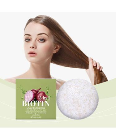 Nuvilo Onion rosemary shampoo bar for hair growth biotin hair soap against hair loss strong sulfatefree shampoo moisturizing strengthening hair care for women and men 1 piece 1 piece - Buy Online on GoSupps.com
