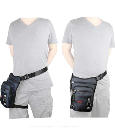 Larswon Thigh Pack Leg Bag | Tactical Waterproof Thigh Pouch Waist Bag for Motorcycles in Blue - Buy Online on GoSupps.com