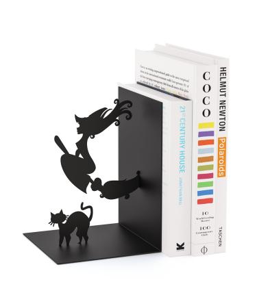 balvi bookend Magic color black in the shape of a witch made of metal 17cm