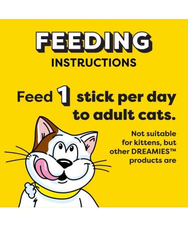 Dreamies Meaty Sticks 84 Pieces Cat Treats Tasty Snacks with Delicious Chicken Pack of 14 x(30g) - Buy Online on GoSupps.com