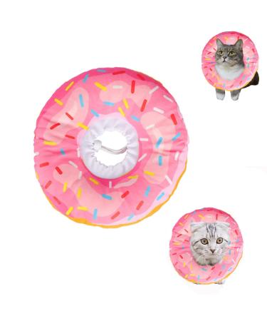Soft Cat Recovery Collar Wound Healing Protective Collar Cat Cone Collar Soft Cute Cat Recovery Collar Adjustable Cat Cones After Surgery for Cats and Kitten Puppies (S (Pack of 1))