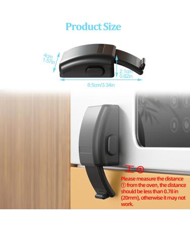 Tenmetre Child-Proof Oven Door Lock - Heat-Resistant No Drilling Safety Lock for Toddlers & Babies - Black - Buy Online on GoSupps.com
