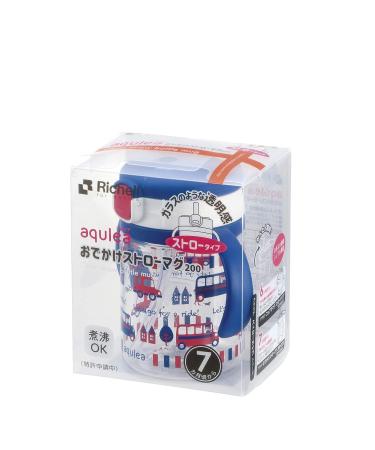 Richell Aqulea Outing Straw Mug 200ml Navy - BPA-Free Leakproof Travel Cup - Buy Online on GoSupps.com