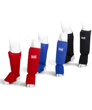 Paffen Sport Allround Schiensbein- und Werschoner- Effective protectors for training and competition in the Muay Thai kickboxing K1 MMA and related martial arts red M