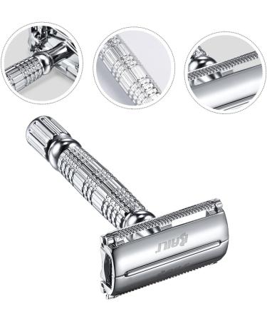 Frcolor 3-in-1 Manual Razor - Butterfly Open Safety Razor for Men | Double-Edged Face & Beard Shaving Tool - International Shipping Available - Buy Online on GoSupps.com