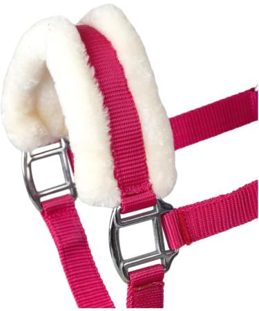RL24 Halter with Plush Padding - BASICLINE in 6 Colors for Shetland Pony Thoroughbred & Warmblood - Magenta Pony - Buy Online on GoSupps.com