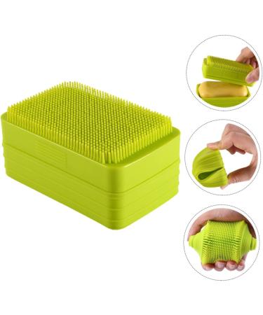 Zerodeko Box Soap Dish with Brush Exfoliating Bath Sponge Silcone Body Scrubbers Silicone Body Scrubber Men Bathroom Soap Dish Men Soap Loofah Sponges Man Toiletries Household - Buy Online on GoSupps.com