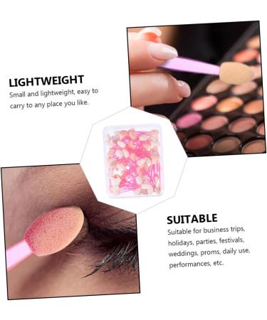 Housoutil 50pcs Double Ended Eyeshadow Brush Eye Shadow Sponge Tip Makeup Brush Latex Eyeshadow Woman Tool - Buy Online on GoSupps.com