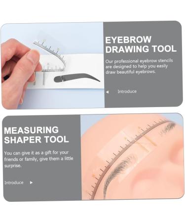 Mobestech 10pcs Eyebrow Positioning Ruler Transparent Ruler Brow Stencil Brow Ruler Shape Tool Scale Supplies - Buy Online on GoSupps.com