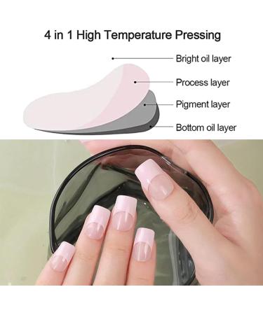 Semi Cured Gel Nails Strips 20 Stickers Nail Wraps Soft Long Lasting Self-Adhesive Gel Nail Stickers Waterproof Salon-Quality Gel Nail Strips for Nails French Tip Manicure UV/LED Lamp Required - Buy Online on GoSupps.com