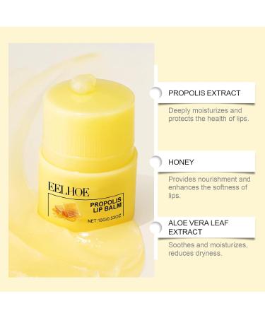 Propolis Lip Cerin Honey Bee Lip Butter Honey Bee Lip Butter Hydrating Overnight Lip Balm & Mask 12 Hours Long-lasting Moisture Gentle Exfoliation For Daily Use - Buy Online on GoSupps.com