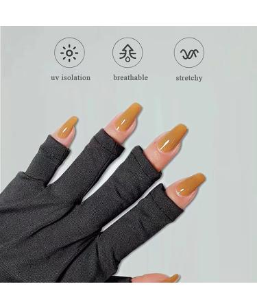 Faiteary UV Protection Gloves for Gel Nail Lamp - Skin Care Anti UV Light Fingerless Gloves for Gel Nail Manicures - Buy Online on GoSupps.com