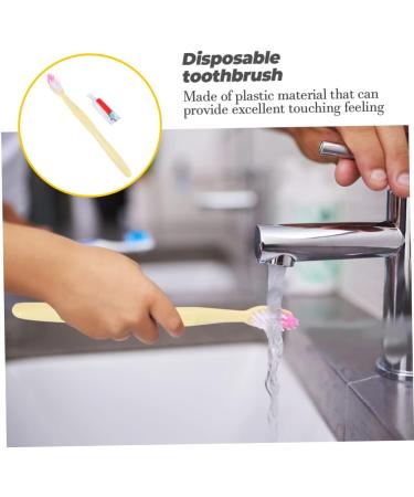 Solustre 100th Disposable Travel Toothbrush - Extra Soft Bristle Manual Toothbrush Kit for Bathroom & On-the-Go - Buy Online on GoSupps.com