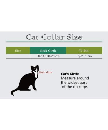 AIXI Cat Collar with Safety Belt and Bell - Heart Bling Design - 8-11 Inches - Black - Buy Online on GoSupps.com