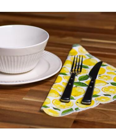 The Useless Brand Reusable Paper Towels Roll | Eco-Friendly Washable Cotton Flannel Towels | Zero Waste & Sustainable | Lemons 12 Count - Buy Online on GoSupps.com