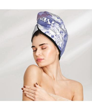 Round Snow Merry Christmas Hair Towel - Super Absorbent Microfiber Wrap for Women | Quick Dry Coral Velvet Cap for Long Curly & Thick Hair - Buy Online on GoSupps.com