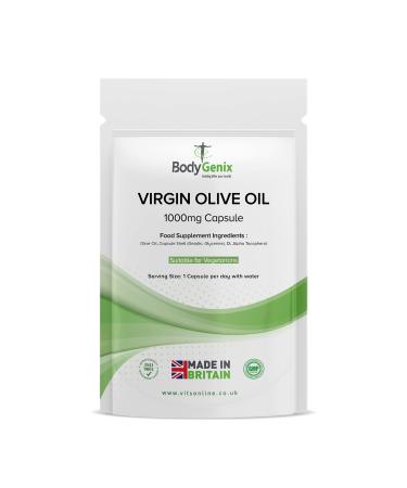 Bodygenix Virgin Olive Oil 1000mg in Capsules Bodygenix UK Made Omega-3-6 for Health Heart (30) 1 Month Supply