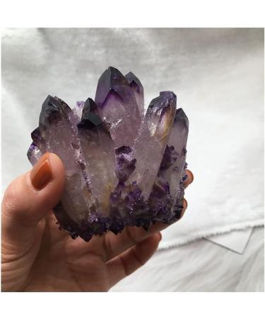 Natural Crystal Cluster Amethyst Specimen Purple Quartz Reiki Stone Raw Crystal Home Decor Household yuebang 350-450g - Buy Online on GoSupps.com