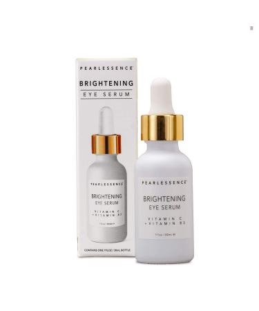 Pearlessence Brightening Eye Serum with Vitamin C + B3   Helps Reduce Appearance of Fine Lines & Dark Under Eye Circles | Lightweight | Made in USA  Paraben Free & Cruelty Free (1 oz)