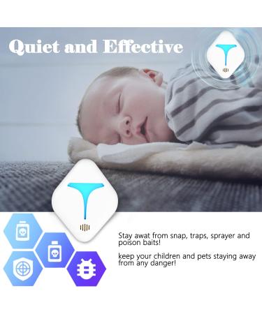 Ultrasonic Pest Repeller 6 Pack - Indoor Electronic Mouse Repellent for Home - Attic, Garage, Basement, Warehouse - White-Blue - Buy Online on GoSupps.com