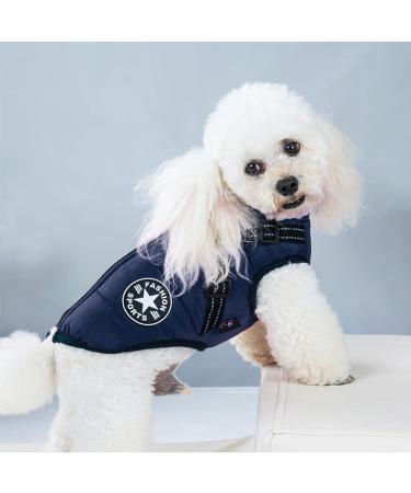 Winter Dog Jackets: Windproof & Waterproof 2-in-1 Cold Weather Coat for Puppies Little Blue S - Buy Online on GoSupps.com