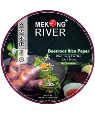 Vietnamese Round Beetroot Rice Paper Spring Roll Wrapper 16cm 300g (Pack of 2) Halal Vegan & Gluten Free - Buy Online on GoSupps.com