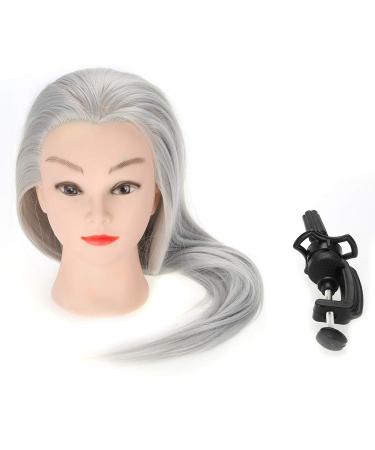 Hairdresser head exercise head Show window doll dolls hairdressing salon cosmetology hairdressing salon salon tools artificial hair with support (ET-172#)