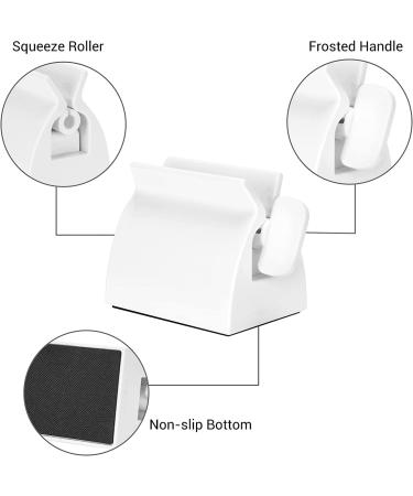 Buy 2-Piece White Toothpaste Dispenser & Seat Holder Set Perfect for Bathroom Organization | International Shipping Available - Buy Online on GoSupps.com