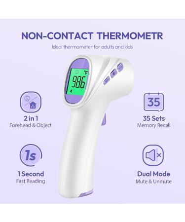 Buy No-Touch Forehead Thermometer for Adults Kids & Babies - Instant Reading Fever Alarm LCD Display - Fast International Shipping - Buy Online on GoSupps.com