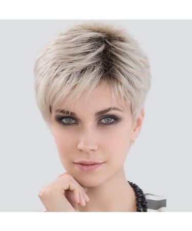 Avia female short wig smooth synthetic wig hair wig wig for women blonde wigs with black root wigs short straight hair tig