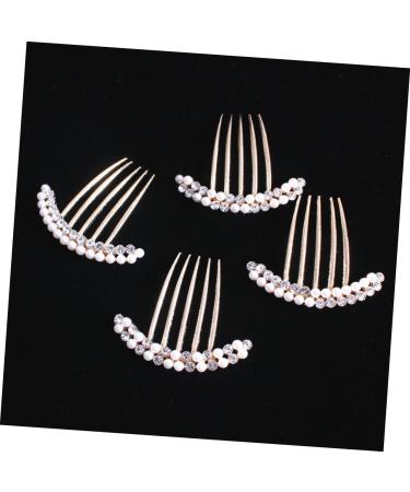 DOITOOL Gold Decor Headwear for Women Rhinestone Headpiece Crystal Decor Alloy Comb Wedding Decoration Bling Decor Pearl Side Comb Floral Decor Bridal Comb Barrette Headgear Hair Bride - Buy Online on GoSupps.com