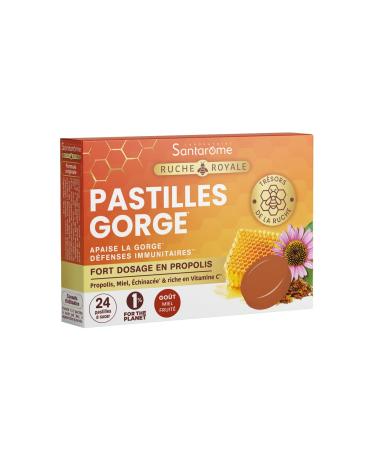 Santarome - Throat Soothing Lozenges - Propolis, Honey - 24 Lozenges