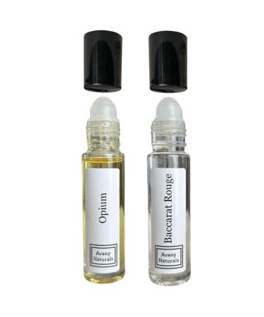 Perfume Sampler Set Woman - Perfumed Body Oil Mini Perfume Rollerball Fragrance Oil Small Perfume Samples Travel Size Cologne 2 pc Duo (Set #4)