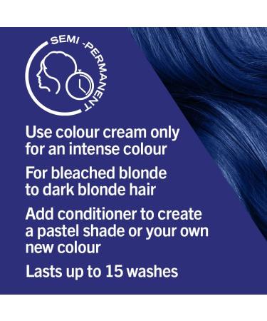 Schwarzkopf LIVE Ultra Brights Electric Blue Hair Dye - Semi-Permanent Lasts Up to 15 Washes - Buy Online on GoSupps.com