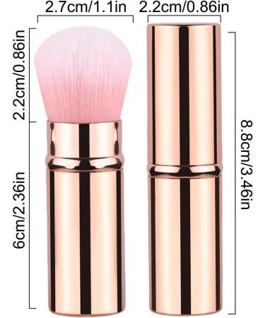 Teksome Portable Makeup Brush Travel Telescopic Cosmetics Brushes - Beginner Friendly Powder Brush for Foundation Sunscreen Bronzing Powder Gold - Buy Online on GoSupps.com