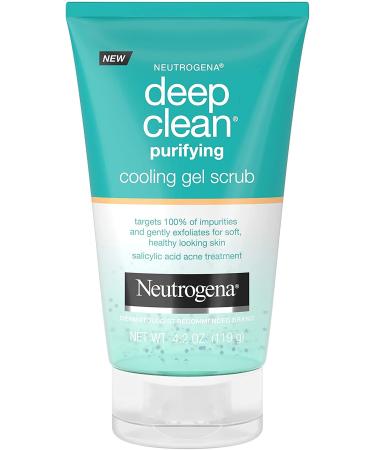 Neutrogena Deep Clean Purifying Cooling Gel and Exfoliating Face Scrub, 4.2 oz