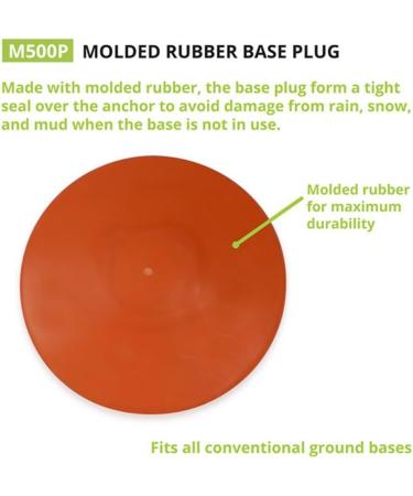 Champion Sports Molded Rubber Baseball/Softball Base Plug - Orange (Pack of 3) - Buy Online on GoSupps.com