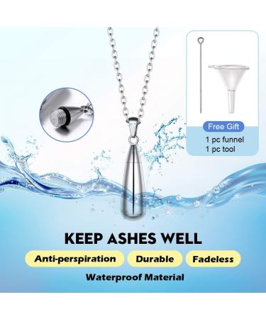 Personalized Prosteel Urn Chain Necklace - 18k Gilded Memorial Ash Pendant with Life Tree & Cross | International Shipping - Buy Online on GoSupps.com