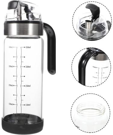 Alipis Automatic Opening and Closing Oiler Glass Oil Pot Glass Dispenser Clear Container Oil Bottle Soy Sauce Bottle Kitchen Oil Pot Soy Sauce Container Stainless Steel Pp Soy Sauce Rack - Buy Online on GoSupps.com