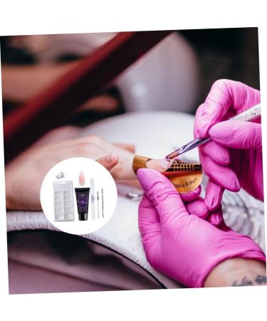 FRCOLOR 1set Set Nail Extension Glue Set Nail Enhancement Trial Kit Manicure Extension Gel Nail Art Brush Nail Polish Gel Kit Manicure Kit Nail Gel Nail Lengthen Kit Manicure Tools Plastic 16x5cm Picture 7 - Buy Online on GoSupps.com