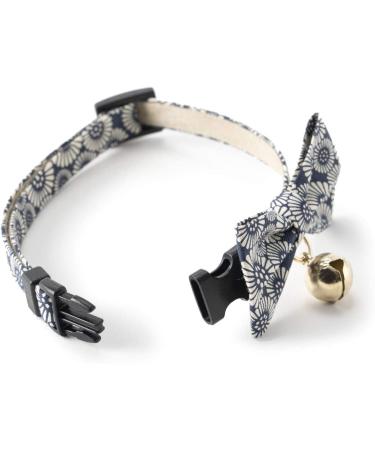 Necoichi Kiku Ribbon Bow Tie Cat Collar in Navy - Stylish and Comfortable - Buy Online on GoSupps.com