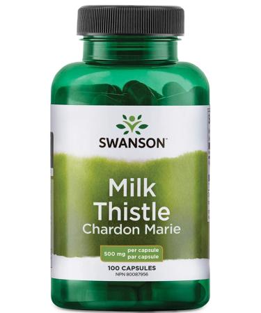 Swanson - Milk Thistle Liver Seed Extract 500 mg per Capsule 100 Capsules 1 count