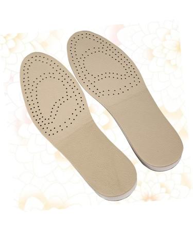 FOMIYES Heel Lift Inserts - Elevator Insoles for Height Increase | Leather Shoe Inserts | Size 9 Beige - Buy Online on GoSupps.com