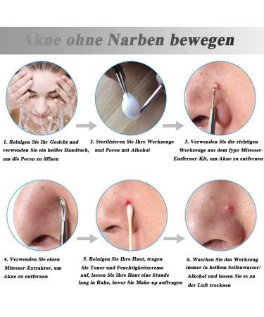 Mesee 10-Piece Blackhead Remover & Tweezers Set | Stainless Steel Acne & Pore Cleaner Accessories with Storage Box - Buy Online on GoSupps.com