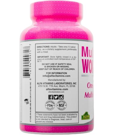 ALFA VITAMINS Multi Women Vitamins Dietary Supplement with Essential Vitamins & Minerals for Women - Amino Acids + Antioxidants - 100 Tablets (2 Pack) Women (2 Pack) - Buy Online on GoSupps.com