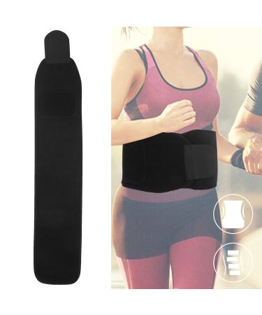 Uxsiya Adjustable Elastic Waist Support Belt - SBR Neoprene Lumbar Brace for Exercise & Fitness (Black) | International Shipping Available - Buy Online on GoSupps.com