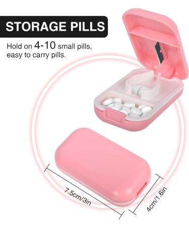 Minicoco Pill Cutter and Crusher - V-Shaped Cutters for Small or Large Pills - Pink - Buy Online on GoSupps.com